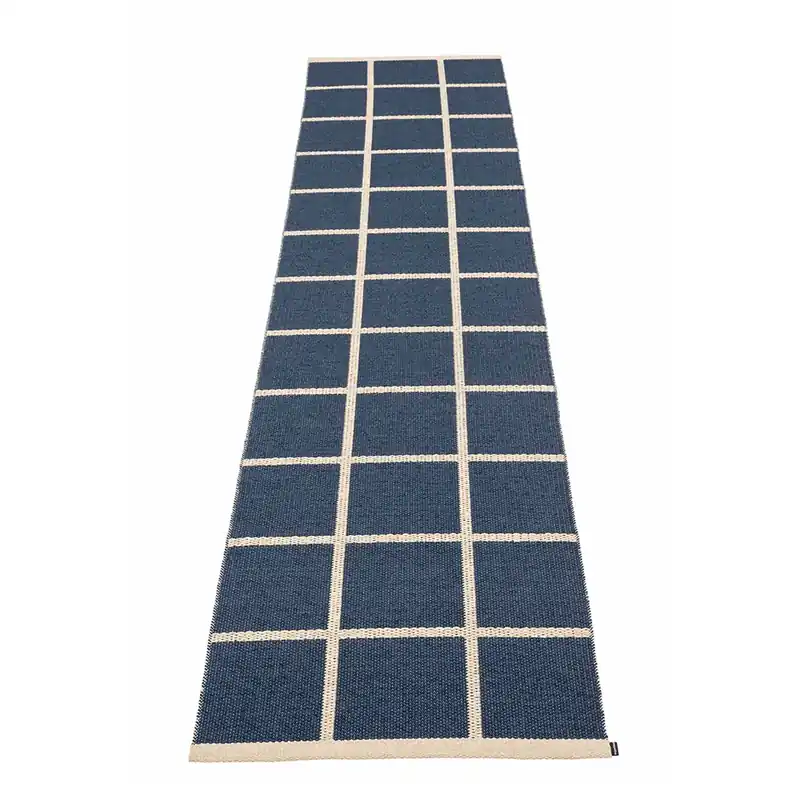 Vävd Matta Criss Dark Blue 70x300 cm Outlet